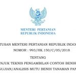 KEPUTUSAN MENTERI PERTANIAN REPUBLIK INDONESIA NOMOR : 993/HK.150/C/05/2018